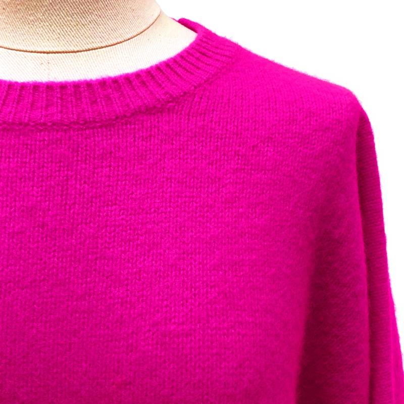 ENFOLD / エンフォルド | WIDE DOLMAN PULLOVER / ウール オーバーシルエット ニット セーター | 38 |