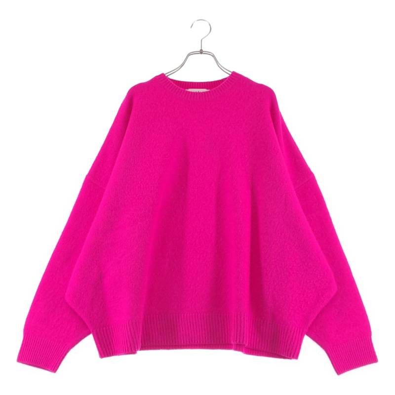 ENFOLD / エンフォルド | WIDE DOLMAN PULLOVER / ウール オーバーシルエット ニット セーター | 38 |