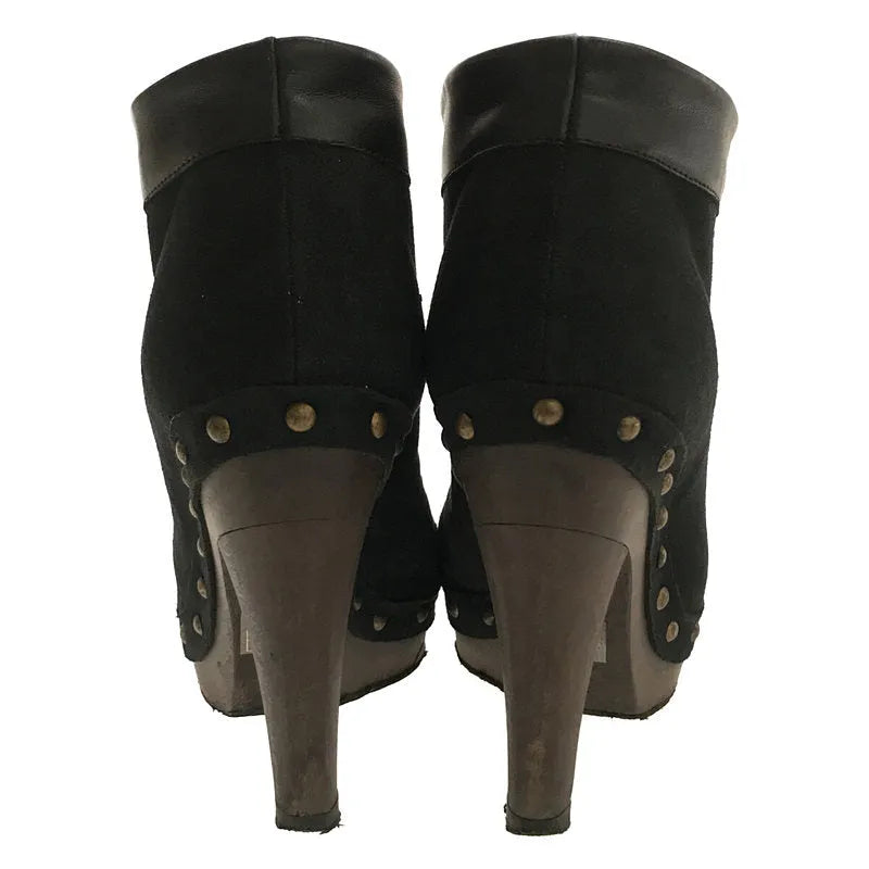 斯特拉·麥卡尼 |帶盒子的絨面革高跟短靴 | 37 |黑色 |女性的