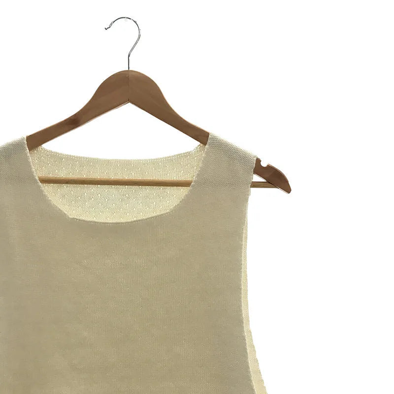 【美品】  ゴーシュ / ゴーシュ | リネンリバーニット ベスト | 2 | オフホワイト | レディース