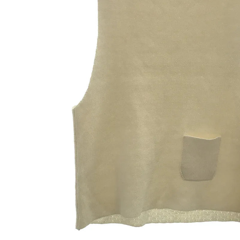 【美品】  ゴーシュ / ゴーシュ | リネンリバーニット ベスト | 2 | オフホワイト | レディース