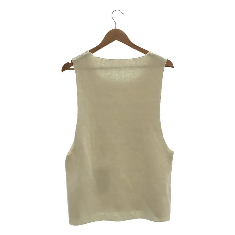 【美品】  ゴーシュ / ゴーシュ | リネンリバーニット ベスト | 2 | オフホワイト | レディース