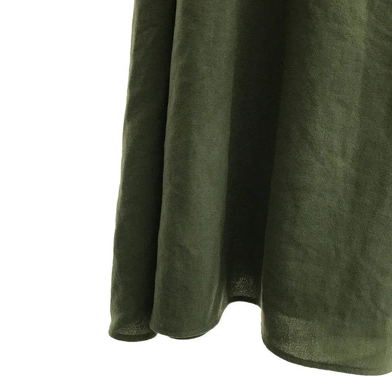 6(ROKU) BEAUTY&YOUTH / ロク ビューティーアンドユース | BELT MAXI DRESS 無地 ベルト ワンピース | 36 | グリーン | レディース