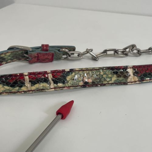 Vivienne Westwood / 비비안 웨스트우드 | 오브 특허 가죽 파이썬 무늬 숄더백 | 베이지 / 그린 / 레드 | 여성