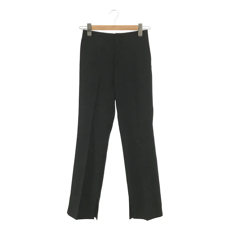 【美品】  Plage / プラージュ | 2021AW | ソモウ ウールサイド スリット センター プレス  パンツ | 36 | ブラック | レディース