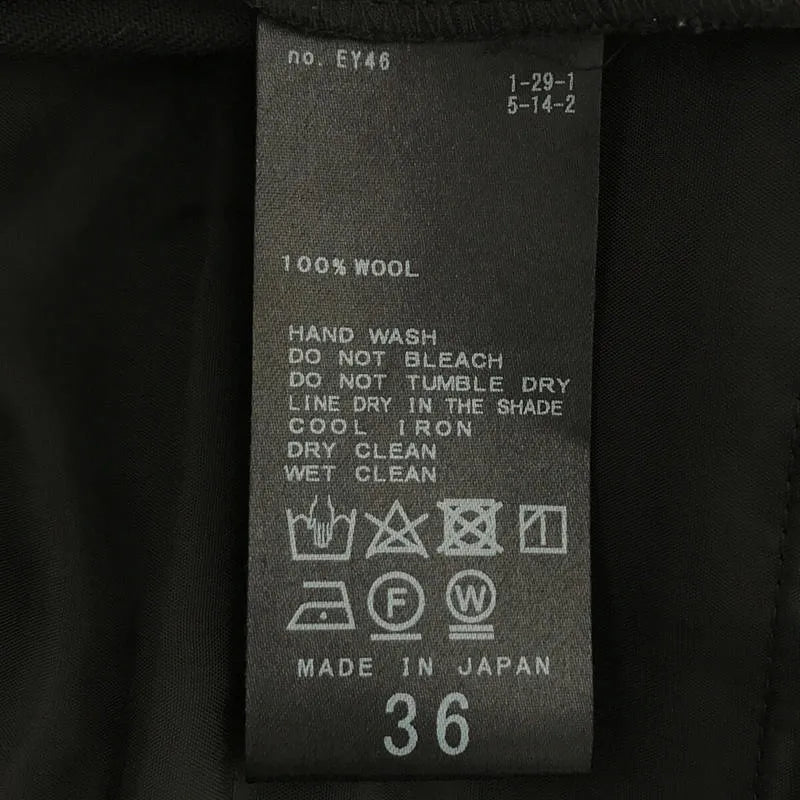 【미품】 Plage / 플라주 | 2021AW | 소모 울사이드 슬릿 센터 프레스 팬츠 | 36 | 블랙 | 여성