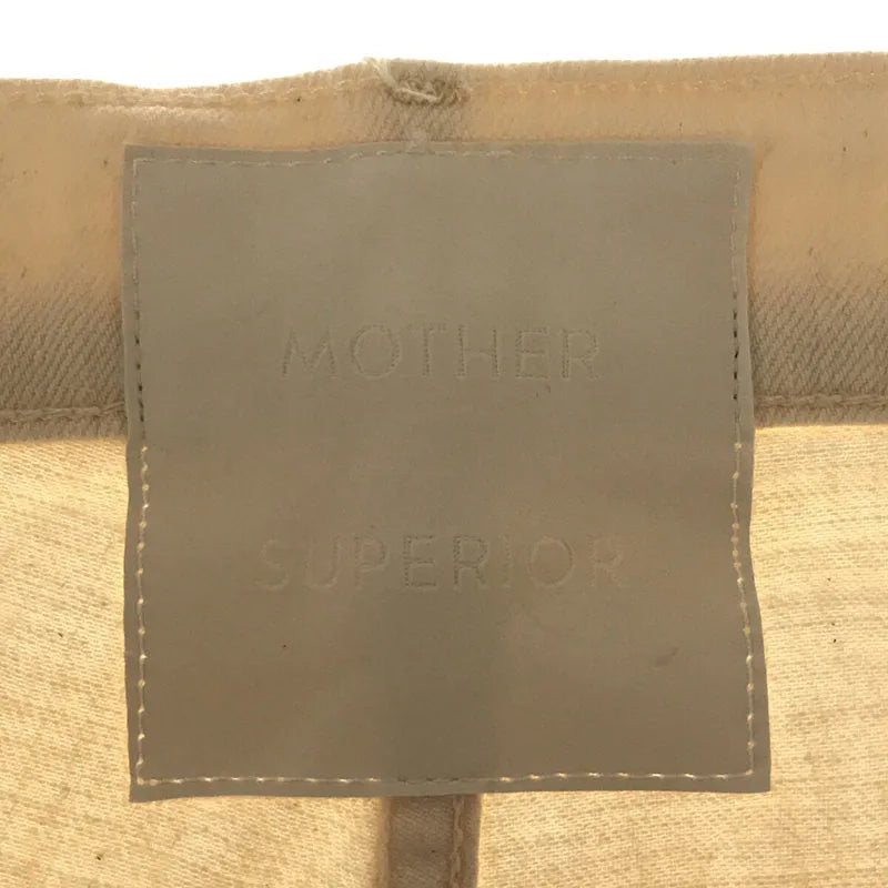 【美品】  MOTHER / マザー | INSIDER CROP STEP FRAY インサイダー クロップ ステップ フレイ カットオフ デニム パンツ | 24 | オフホワイト | レディース