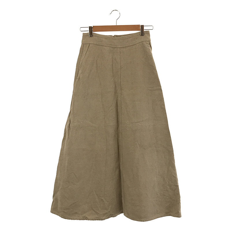 Shinzone | Linen Flare Skirt | 34 | Ecru | Women's