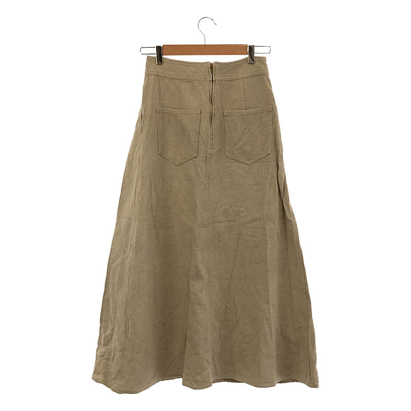 Shinzone | Linen Flare Skirt | 34 | Ecru | Women's