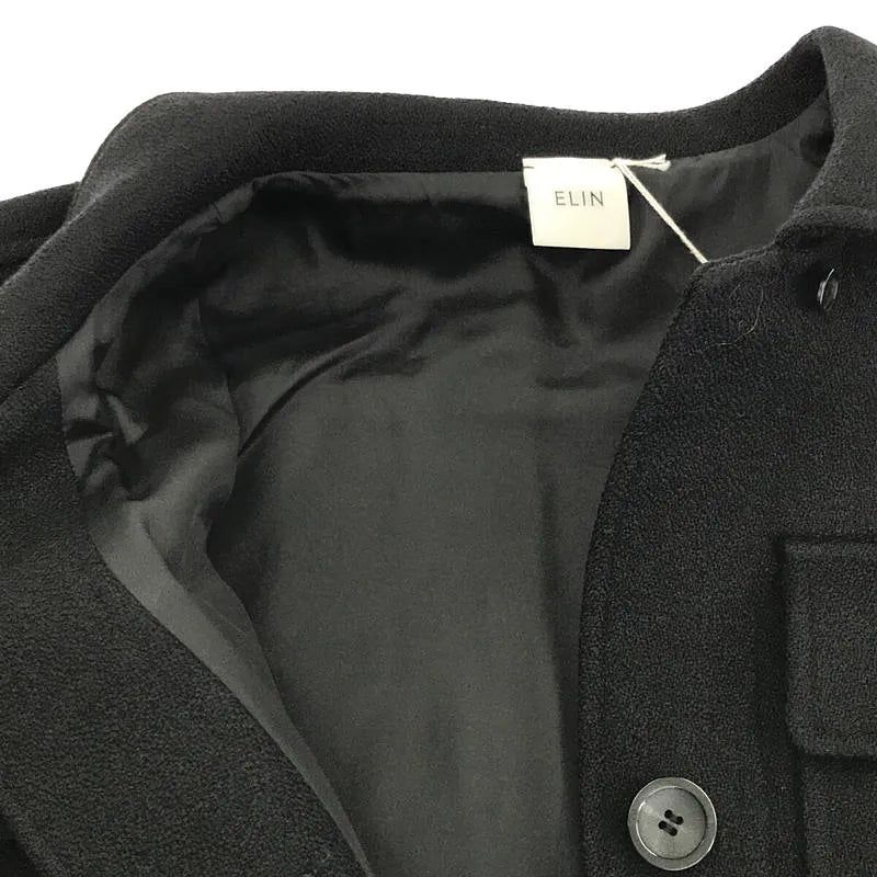 [新] ELIN |羊毛麥爾登短夾克 |尺寸 38 |黑色 |女性的