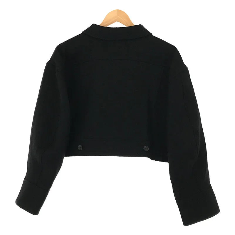 【신품】 ELIN / 에린 | 울 멜튼 짧은 재킷 | 38 | 블랙 | 여성