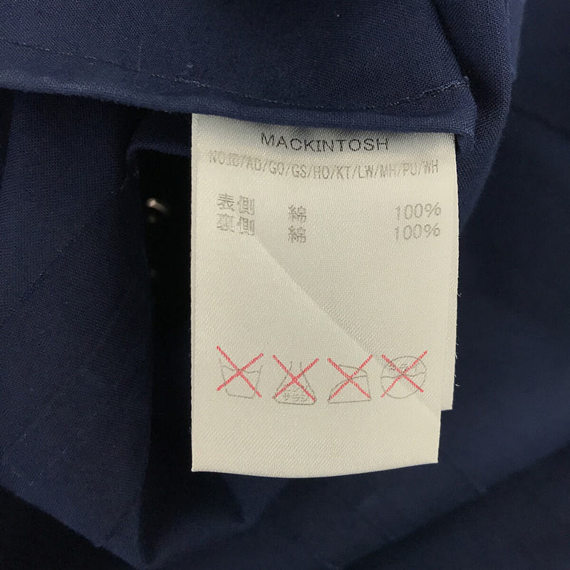 MACKINTOSH / マッキントッシュ | コットン ボンディング ステンカラーコート | 32 | ネイビー | レディース