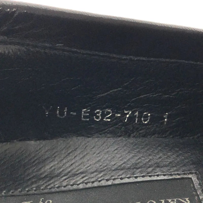 【美品】  Y's / ワイズ ヨウジヤマモト | × KAYO NAKAMURA カヨナカムラ 別注 レザー エスパドリーユ シャークソール キルト ローファー | 1 | ブラック | レディース