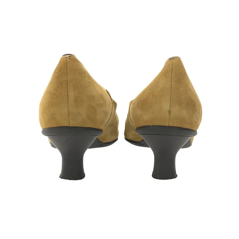 YOSHITO / ヨシト | スエード ポインテッドトゥパンプス | 24.5 | マスタード | レディース
