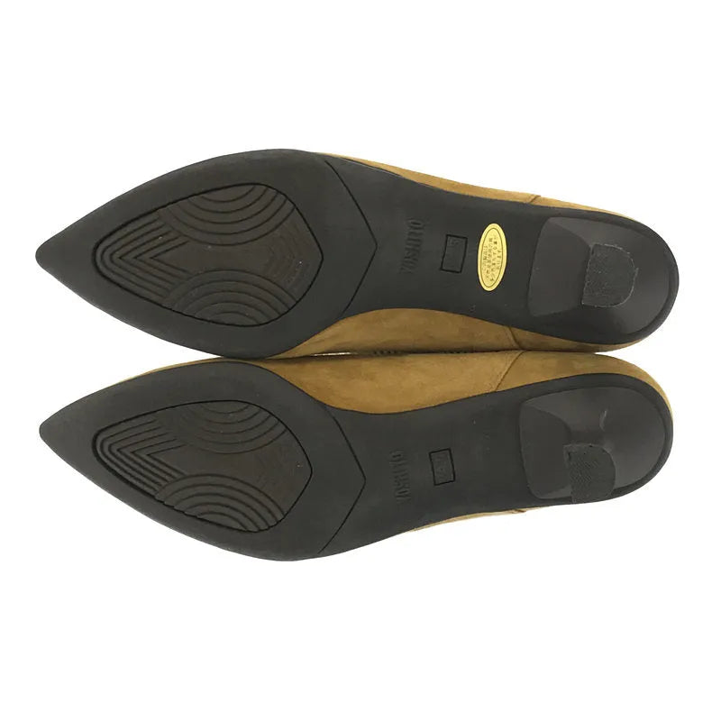 YOSHITO / ヨシト | スエード ポインテッドトゥパンプス | 24.5 | マスタード | レディース