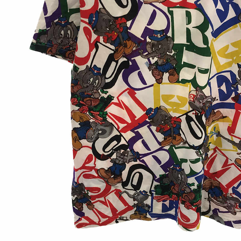 [Good Condition] SUPREME | 2022FW | Elephant S/S Top | Elephant All-Over Print T-Shirt | L | Multicolor | Men's