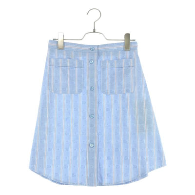 GUCCI / グッチ | コットン ストライプ GG スカート | 38 |