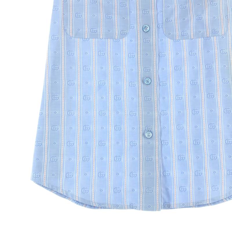 GUCCI / グッチ | コットン ストライプ GG スカート | 38 |