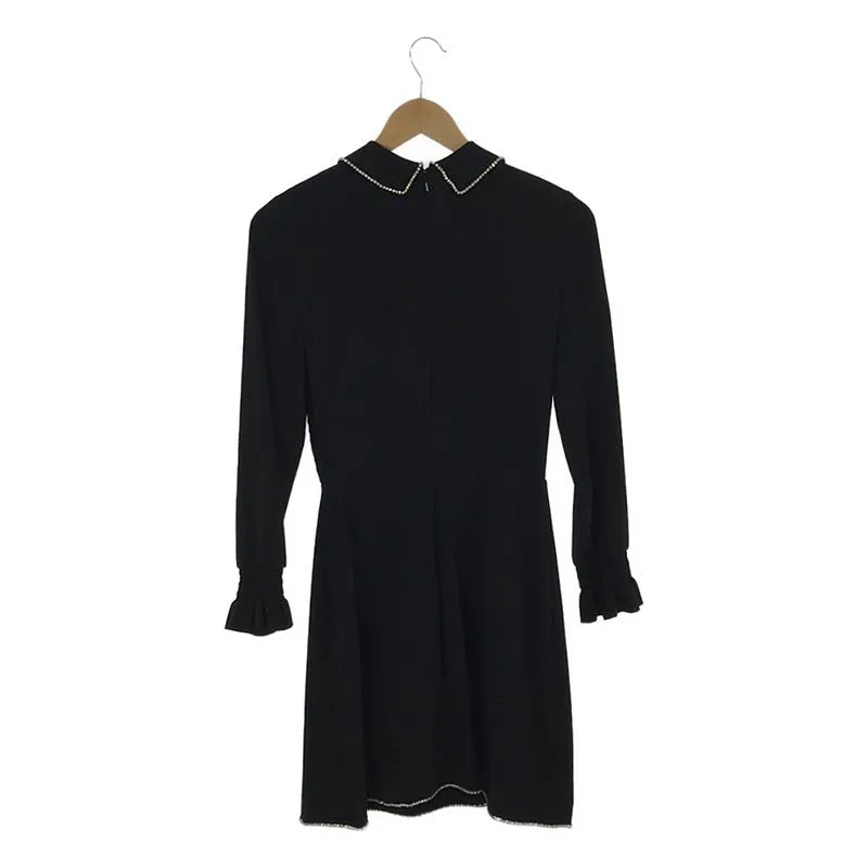 MARC JACOBS / マークジェイコブス | THE LITTLE BLACK DRESS ビジュー装飾 ワンピース | 0 | ブラック | レディース