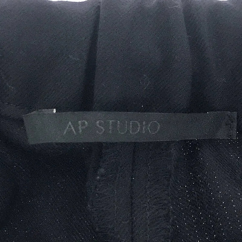 AP STUDIO / エーピーストゥディオ | ウールジップ イージーパンツ | 32 | ブラック | レディース