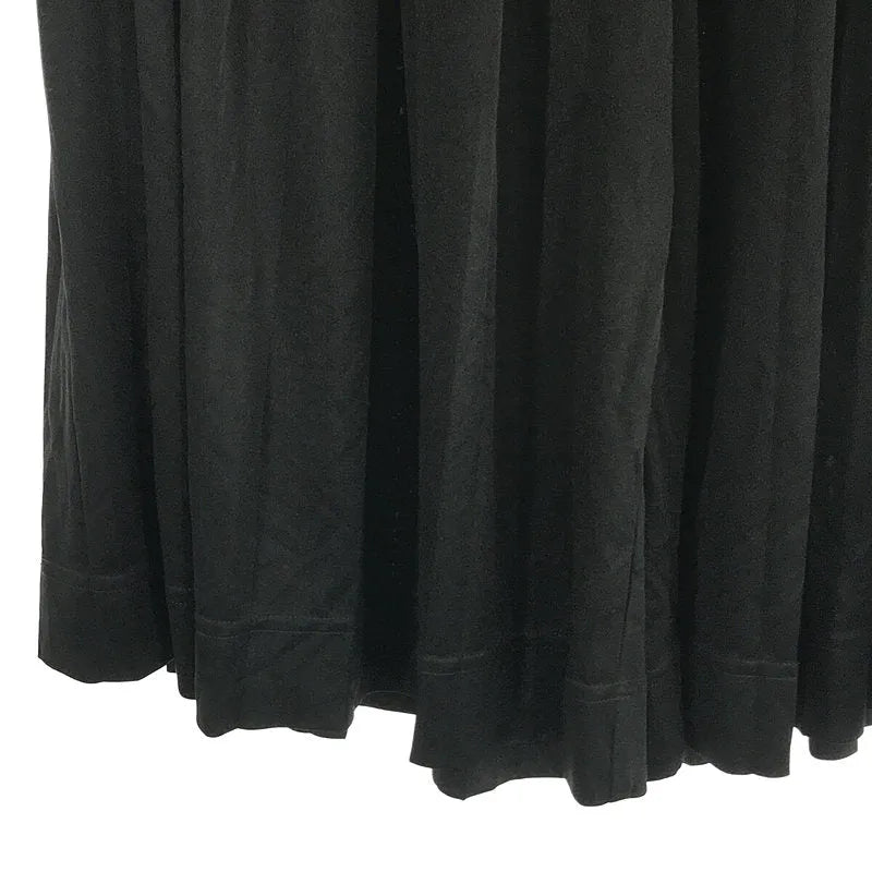 【美品】  CELINE / セリーヌ | フィービー期 トリアセテート プリーツワイドパンツ | 36 | ブラック | レディース