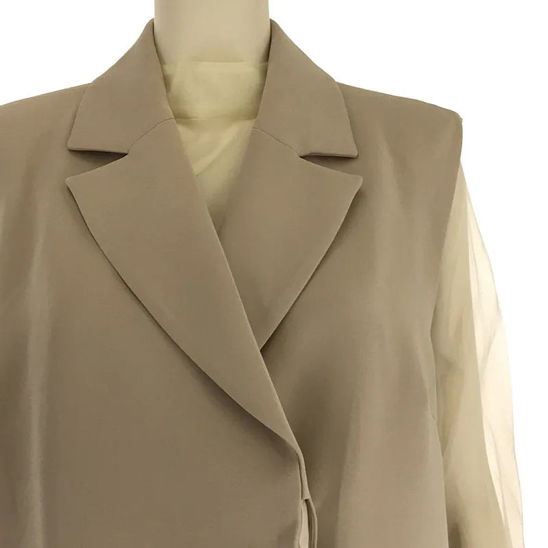 [狀況良好] AMERI |長背心套裝透視連身裙（配腰帶和襯裙）| S |戈爾道 |女性的