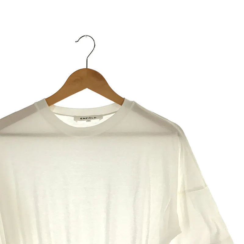 [狀況良好] ENFOLD | 2020 秋冬 |柔​​軟針織褶皺垂墜連身裙長連身裙 | 36 |白色 |女性的
