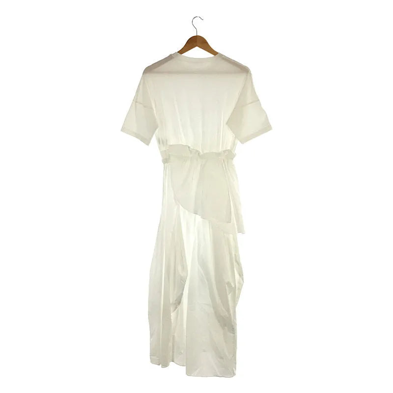 [狀況良好] ENFOLD | 2020 秋冬 |柔​​軟針織褶皺垂墜連身裙長連身裙 | 36 |白色 |女性的