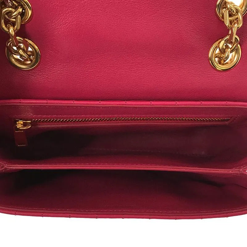 【新品】  CELINE / セリーヌ | 2020 | スモール C キルテッド カーフスキン ショルダーバッグ 袋付き | - | ピンク | レディース