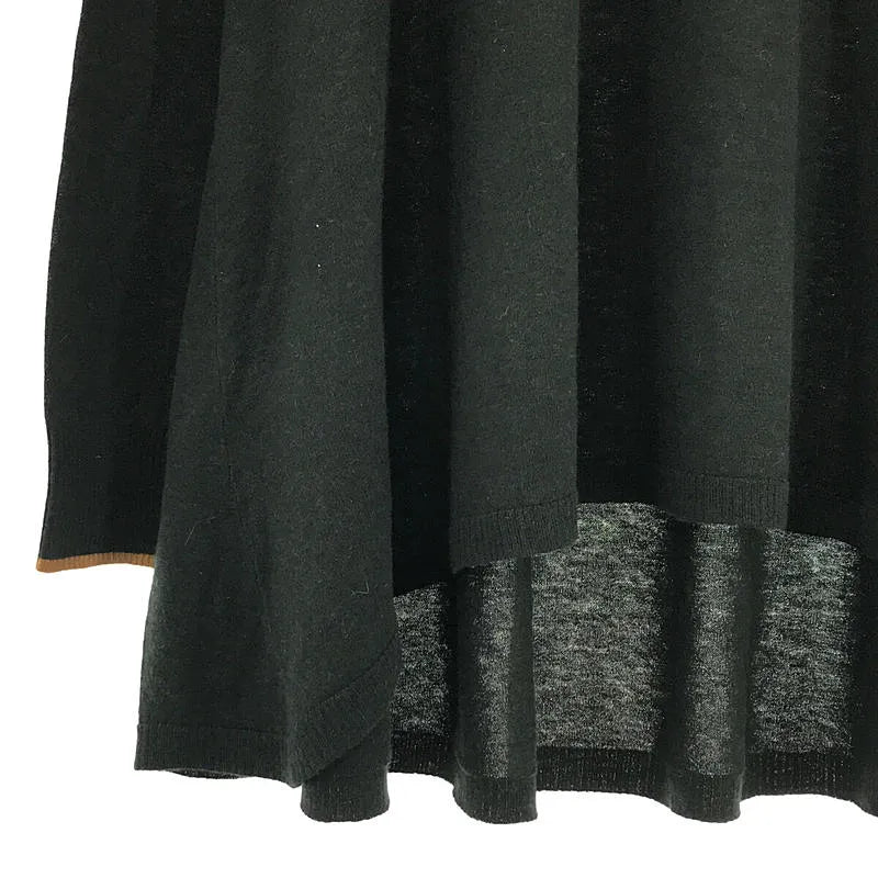 【新品】  SIWALY / シワリー | High Gauge A-line Pullover ハイゲージニット ネックウォーマー付き | 38 | グリーン | レディース