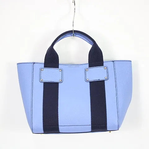 【美品】  TOPKAPI / トプカピ | ハンドバッグ | ライトブルー×ネイビー | レディース