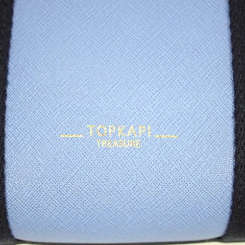 【美品】  TOPKAPI / トプカピ | ハンドバッグ | ライトブルー×ネイビー | レディース