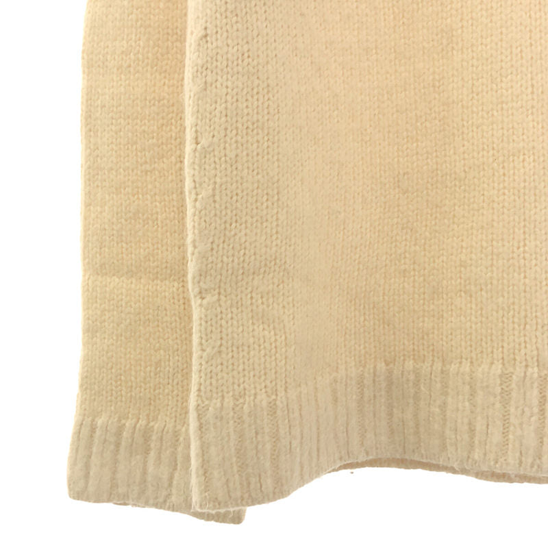 Drawer | Alpaca Silk Rib Knit V-Neck Knit | 2 | White | Women's