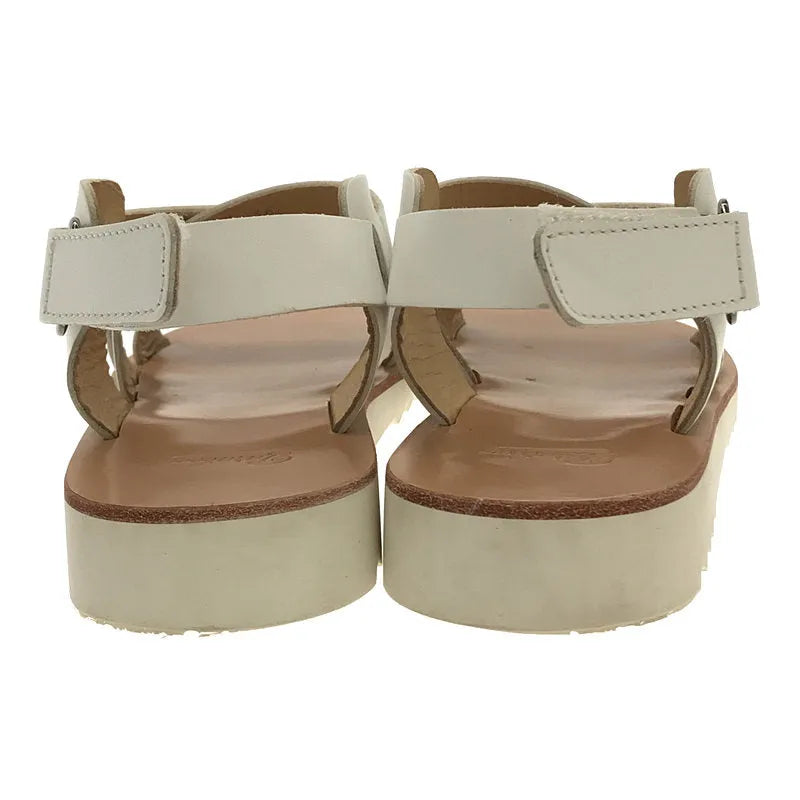 【미품】 Paraboot / 파라 부츠 | TIARE SPORT / 티아레 스포츠 뜨개질 가죽 샌들 | 36 | 화이트 | 여성