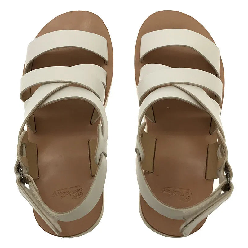 【미품】 Paraboot / 파라 부츠 | TIARE SPORT / 티아레 스포츠 뜨개질 가죽 샌들 | 36 | 화이트 | 여성