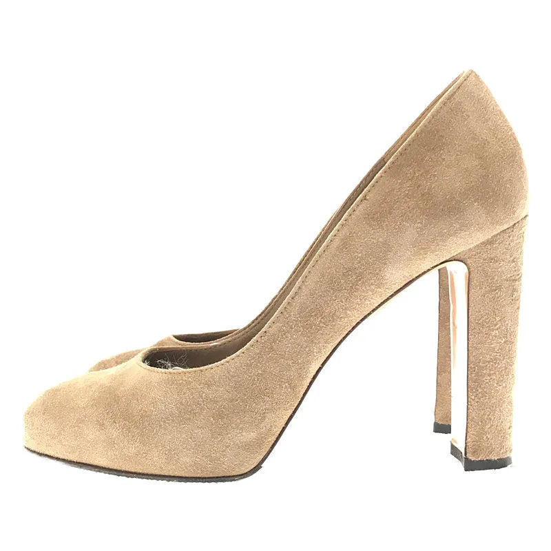 Gianvito Rossi / ジャンヴィト ロッシ | ラウンドトゥ スウェード パンプス | 36 | ベージュ | レディース