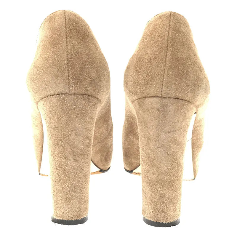 Gianvito Rossi / ジャンヴィト ロッシ | ラウンドトゥ スウェード パンプス | 36 | ベージュ | レディース