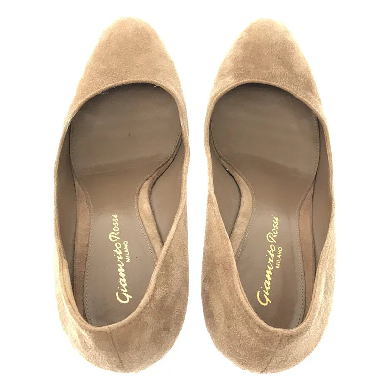 Gianvito Rossi / ジャンヴィト ロッシ | ラウンドトゥ スウェード パンプス | 36 | ベージュ | レディース