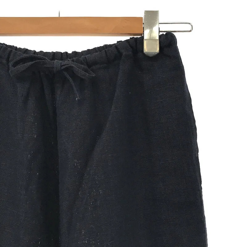 Babaghuri Jurgen Lehl / ババグーリヨーガンレール | リネン テーパード イージー パンツ | M | ネイビー | レディース