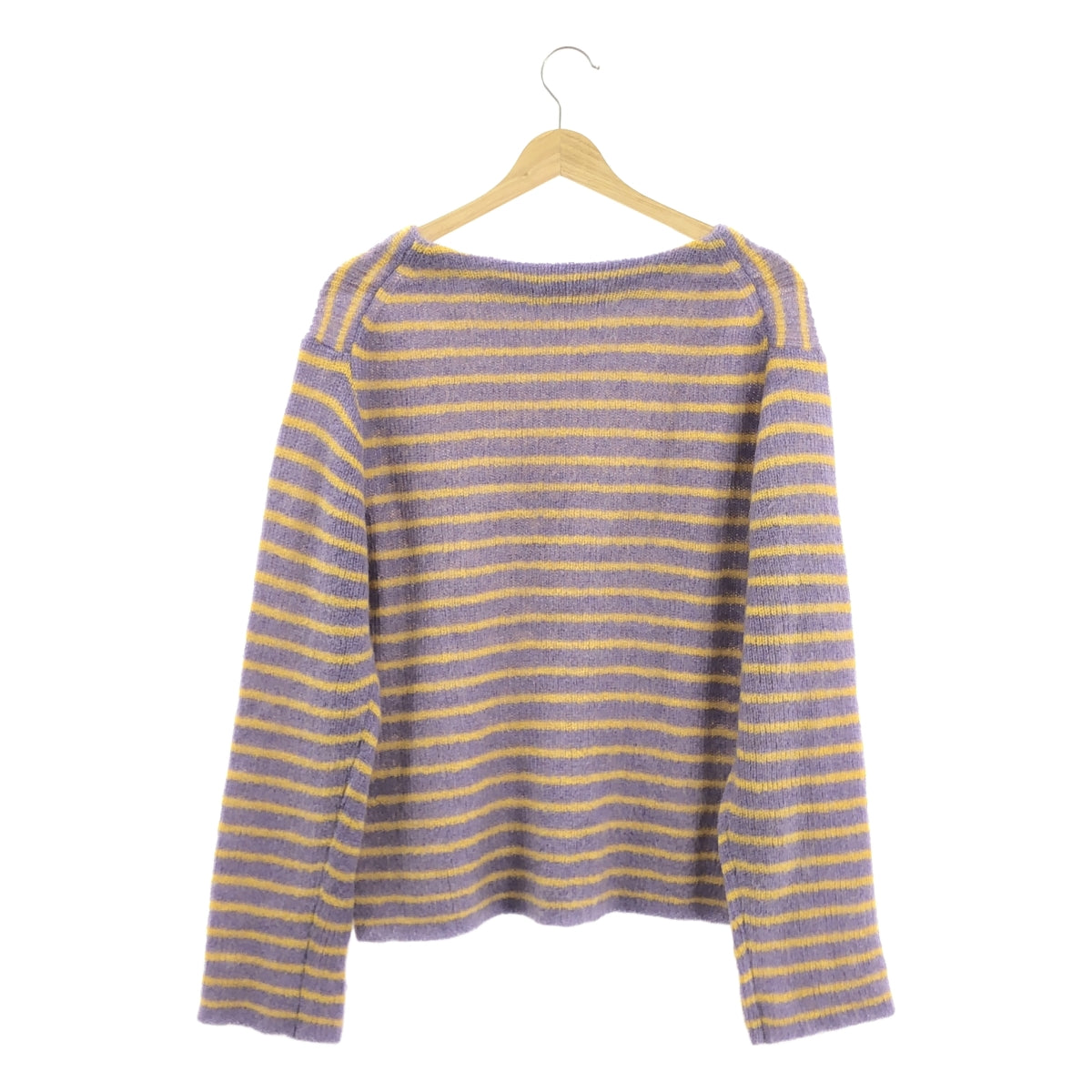 【美品】  BACCA / バッカ | モヘヤ ウール プルオーバー ニット セーター | S | パープル/イエロー | レディース