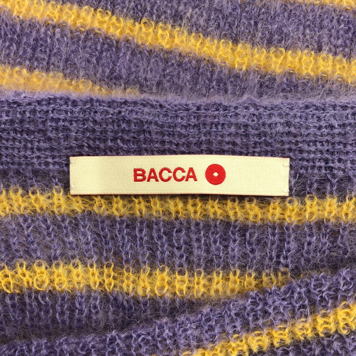 【美品】  BACCA / バッカ | モヘヤ ウール プルオーバー ニット セーター | S | パープル/イエロー | レディース