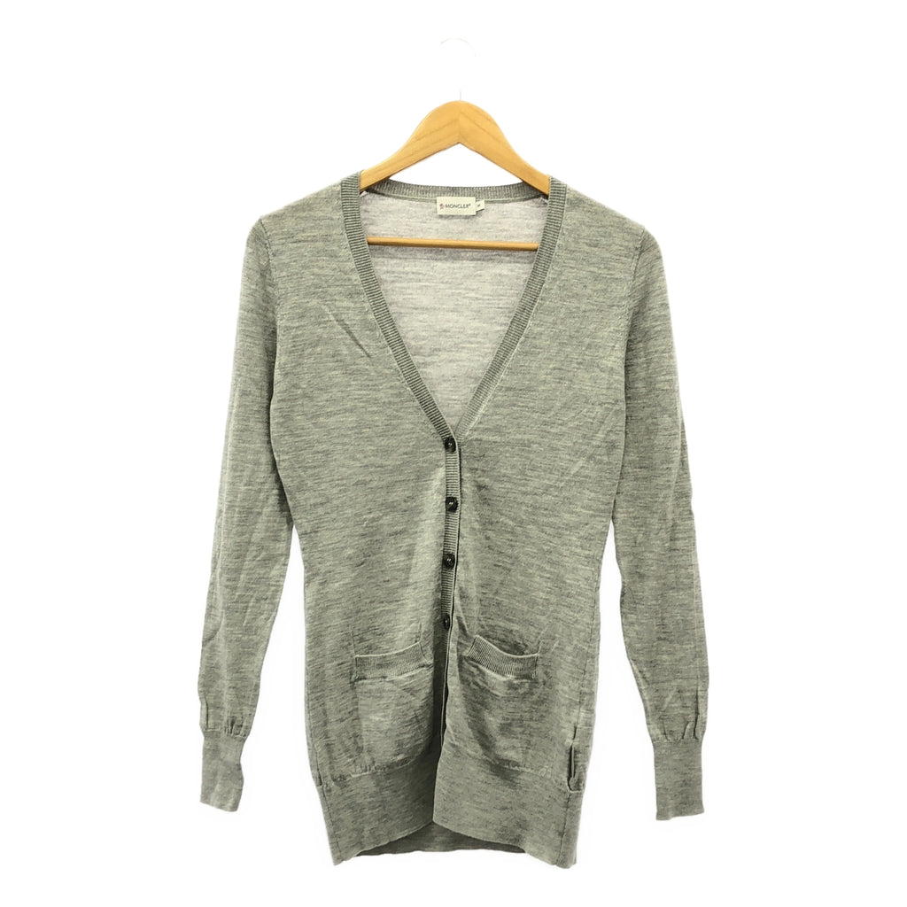 MONCLER / モンクレール | MAGLIONE TRICOT CARDIGAN ウール カーディガン | S | グレー | レディース