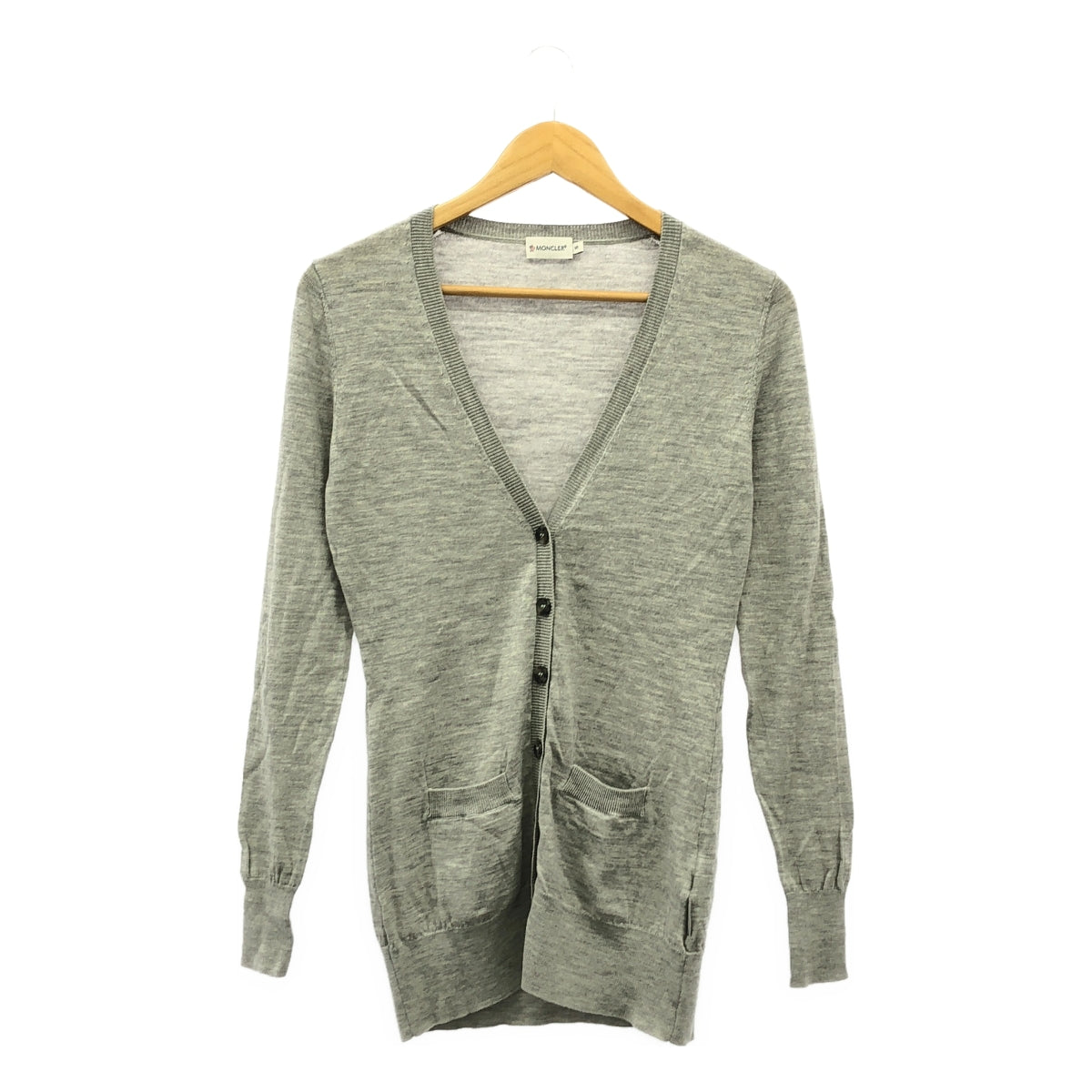 MONCLER / モンクレール | MAGLIONE TRICOT CARDIGAN ウール カーディガン | S | グレー | レディース