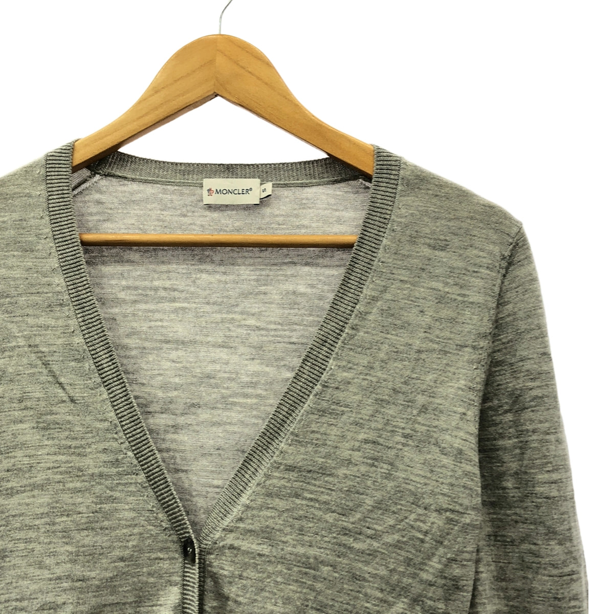 MONCLER / モンクレール | MAGLIONE TRICOT CARDIGAN ウール カーディガン | S | グレー | レディース