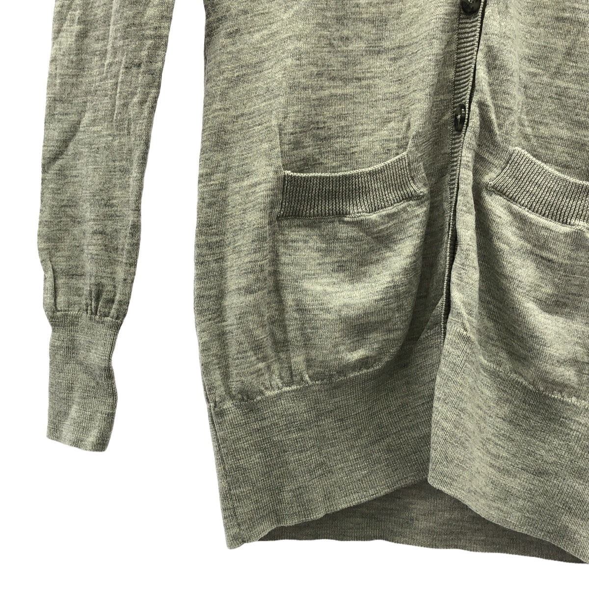 MONCLER / モンクレール | MAGLIONE TRICOT CARDIGAN ウール カーディガン | S | グレー | レディース