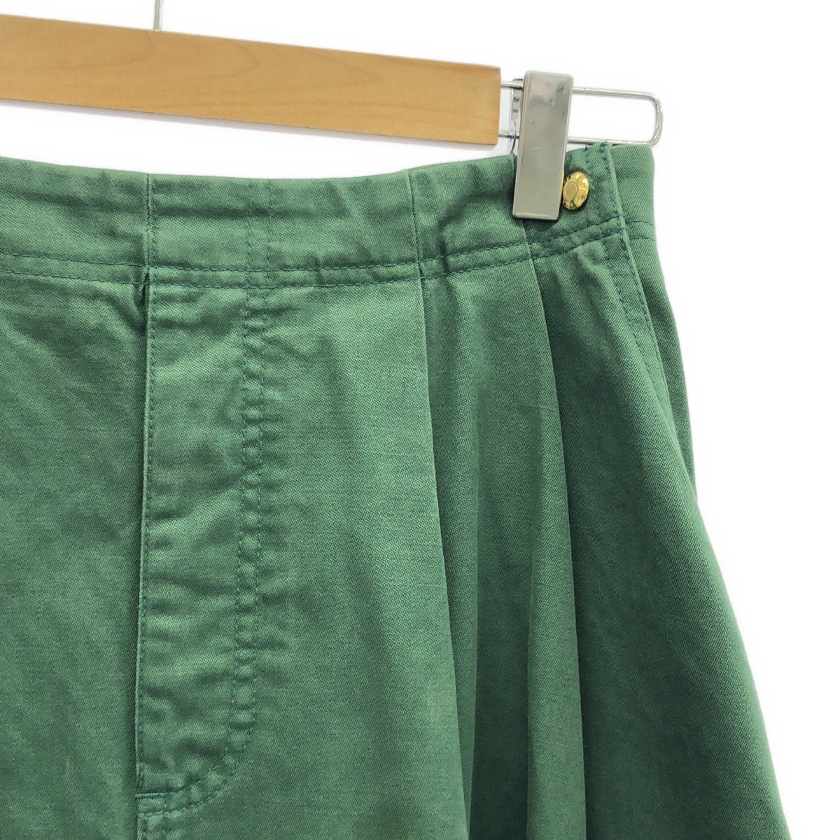 Drawer | Cotton Bio Wash Tuck Skirt | 36 | Women's