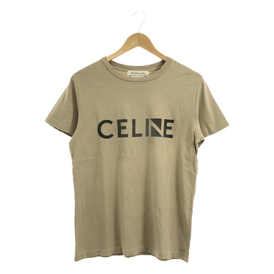 REMI RELIEF / レミレリーフ | ヴィンテージ加工 CELINEロゴ プリントTシャツ | M | グレー | レディース