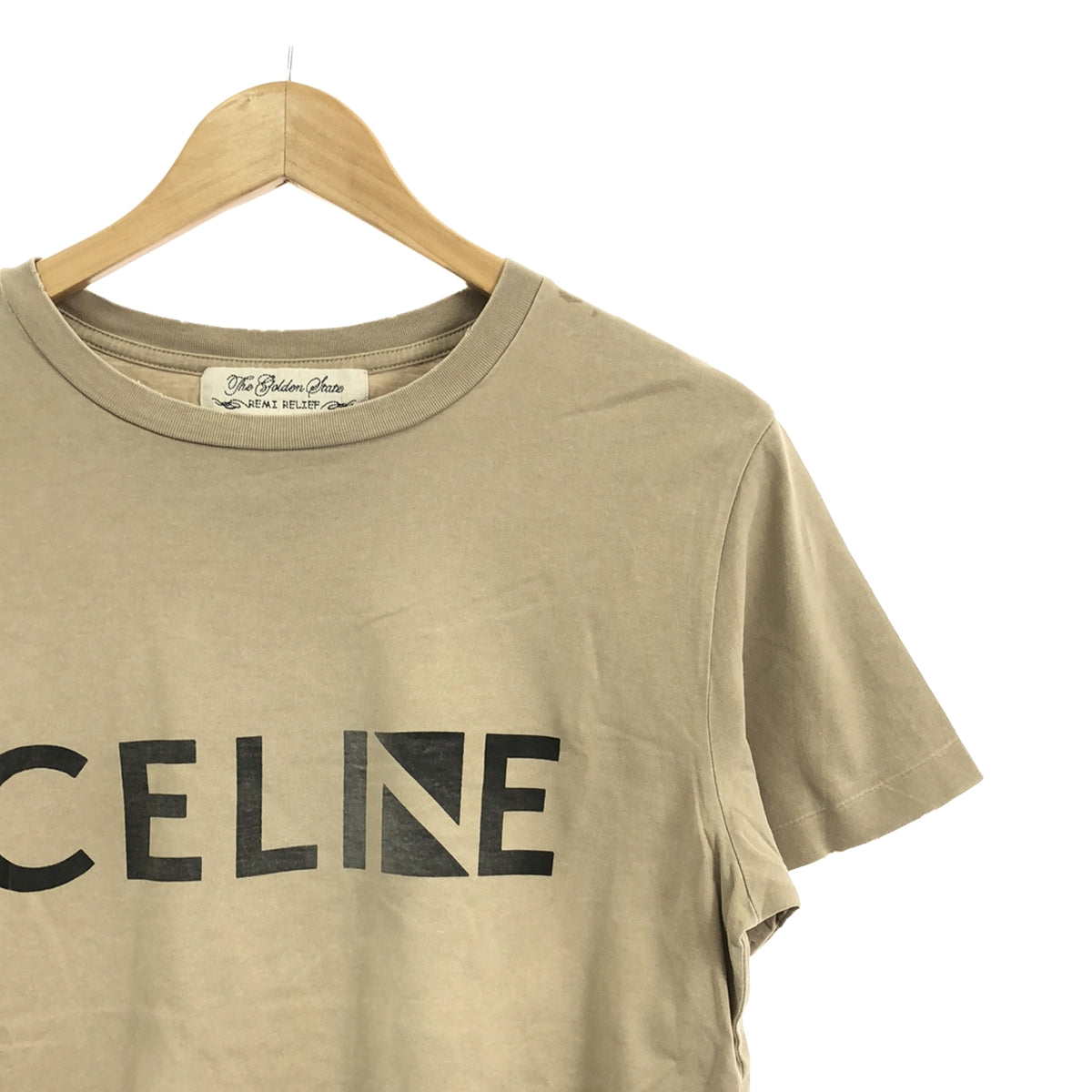 REMI RELIEF | Vintage CELINE logo print T-shirt | M | Grey | Women's