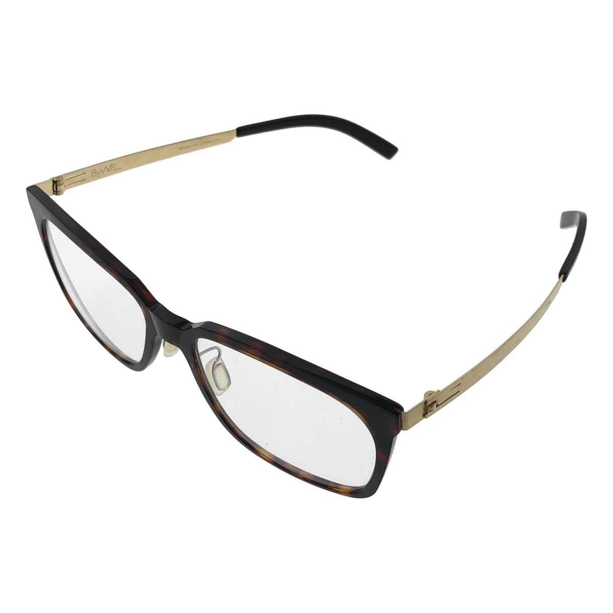 [狀況極佳] ByWP / BYDOUBLEP | 不鏽鋼玳瑁色眼鏡 | 55◻︎17-140 | 玳瑁色 / 金色