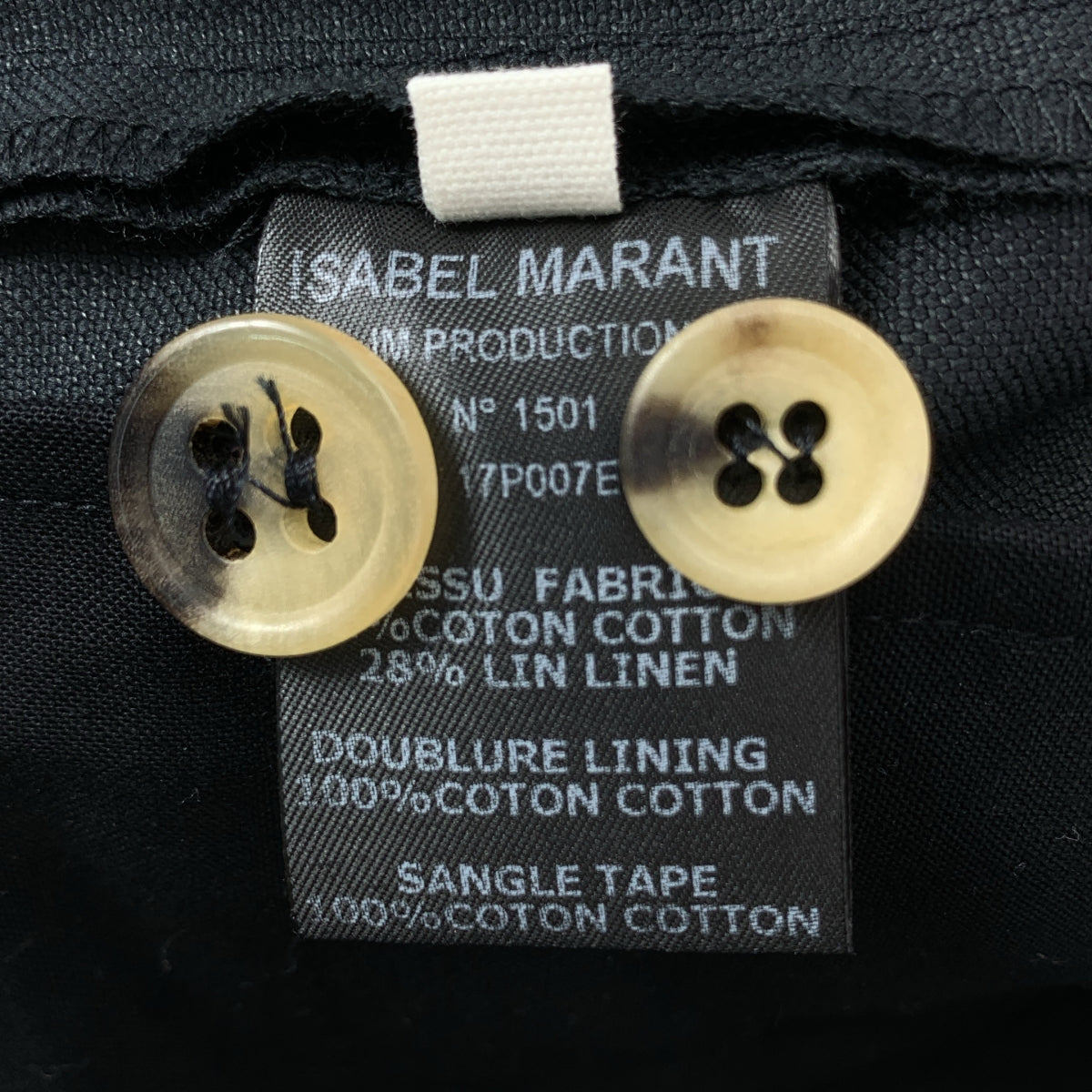 ISABEL MARANT ETOILE / 이사벨 마란에트월 | 코튼 린넨 테이퍼드 팬츠 | 36 | 블랙 | 여성